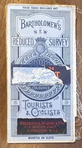 Bartholomew's 'Half Inch to Mile' Map of England & Wales, Sheet 34 Dorset (cover has Bartholomew's New Reduced Survey for Tourists & Cyclists )