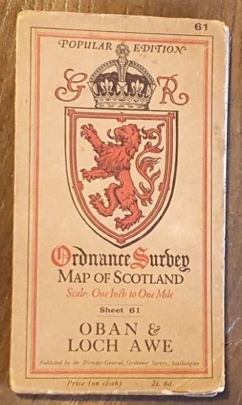 Oban & Loch Awe. Sheet 61. One-Inch Map of Scotland, Popular Edition (l:63360)