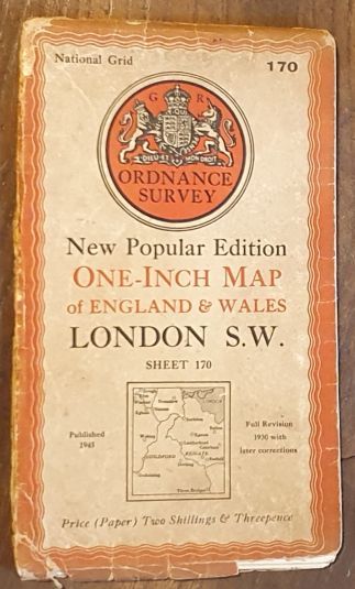 London S.W. Sheet 170. One-Inch Map of England & Wales, New Popular Edition [l:63360]