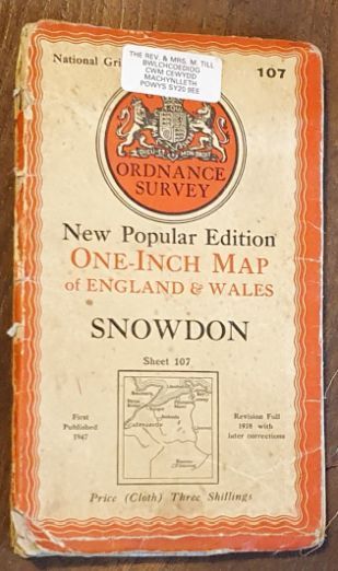 Snowdon. Sheet 107. One-Inch Map of England & Wales, New Popular Edition [l:63360]