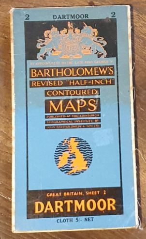 Bartholomew's Revised Half-Inch Map, Great Britain Sheet 2. Dartmoor (Cover title: Bartholomew's Revised 'Half-inch' Contoured Maps)