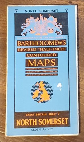 Bartholomew's Revised Half-Inch Map, Great Britain Sheet 7. North Somerset (Cover title: Bartholomew's Revised 'Half-inch' Contoured Maps)