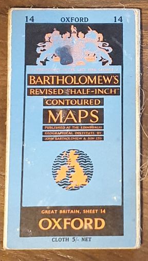Bartholomew's Revised Half-Inch Map, Great Britain Sheet 14. Oxford (Cover title: Bartholomew's Revised 'Half-inch' Contoured Maps)
