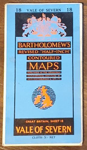 Bartholomew's Revised Half-Inch Map, Great Britain Sheet 18. Vale of Severn (Cover title: Bartholomew's Revised 'Half-inch' Contoured Maps)