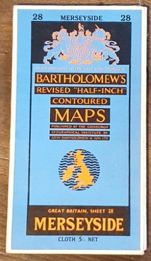Bartholomew's Revised Half-Inch Map, Great Britain Sheet 28. Merseyside (Cover title: Bartholomew's Revised 'Half-inch' Contoured Maps)