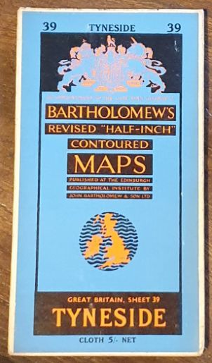 Bartholomew's Revised Half-Inch Map, Great Britain Sheet 39. Tyneside (Cover title: Bartholomew's Revised 'Half-inch' Contoured Maps)