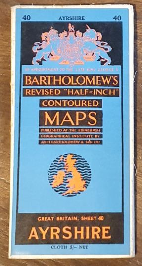 Bartholomew's Revised Half-Inch Map, Great Britain Sheet 40. Ayrshire (Cover title: Bartholomew's Revised 'Half-inch' Contoured Maps)