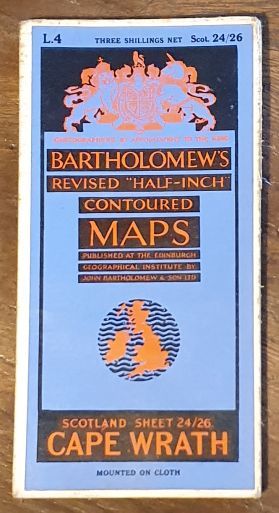 Bartholomew's Revised Half-inch Map, Scotland Sheet 26 (L4). Cape Wrath (Cover title: Bartholomew's Revised 'Half-inch' Contoured Maps, Sheet 24/26)