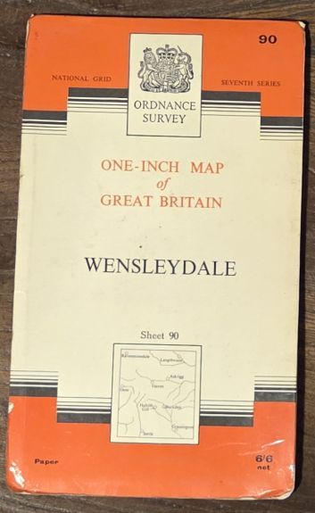 Wensleydale. Sheet 90 One-inch Map of Great Britain. 1:63360 Seventh Series