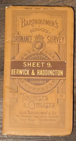 Bartholomew's Reduced Ordnance Survey of Scotland. New Series Sheet 9. Berwick & Haddington District (Cover title Bartholomew's Reduced Ordnance Survey for Tourists & Cyclists)