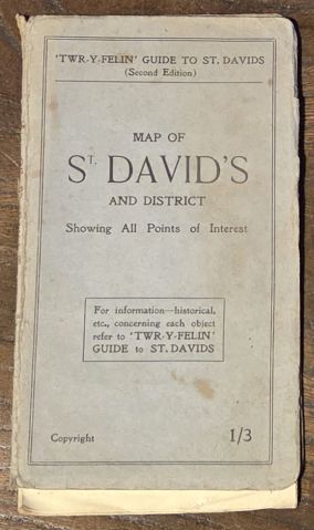 Map of the Parish of St David's showing Cylchau or Sub-divisions, Roads and Points of Interest