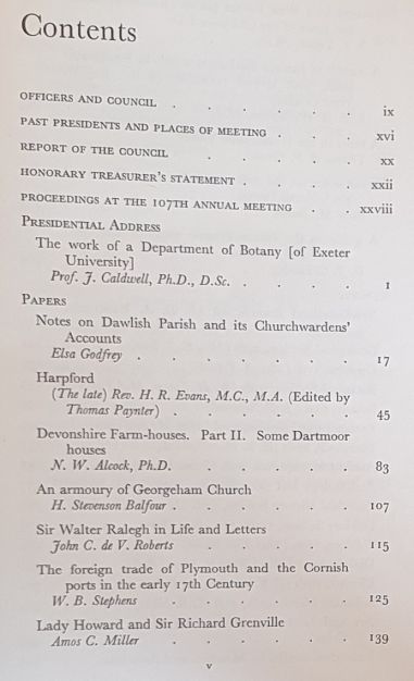Report and Transactions of the Devonshire Association for the Advancement of Science, Literature and Art Volume 101, Dawlish 1969
