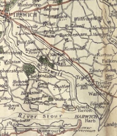 Jarrolds' Map of Suffolk from the Ordnance Survey, Scale 2 Miles to 1 Inch
