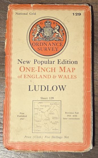 Ludlow. Sheet 129. New Popular Edition One-Inch Map of England and Wales (1:63360)