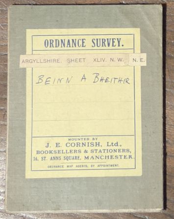 Argyll and Bute Six-inch to the mile map Sheet XLIV NW & NE Beinn a Bheithir