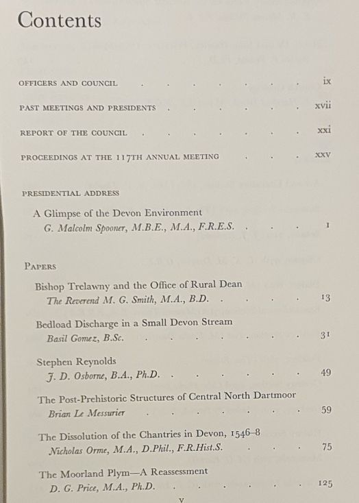 Report and Transactions of the Devonshire Association for the Advancement of Science, Literature and Art Volume 111, Salcombe 1979