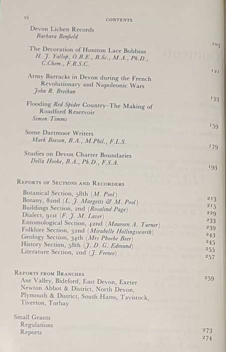 Report and Transactions of the Devonshire Association for the Advancement of Science, Literature and Art Volume 122, Tiverton 1990