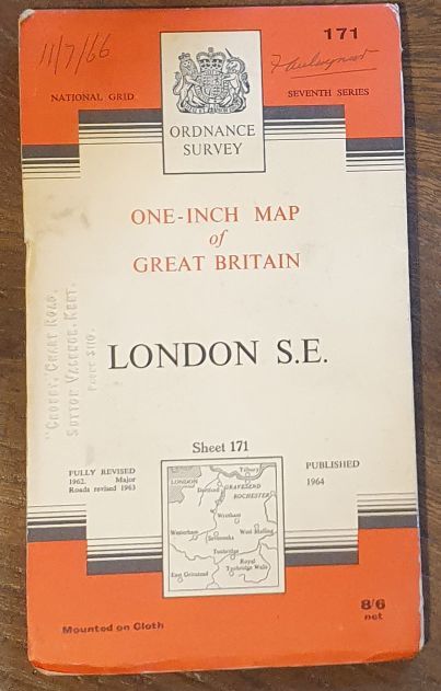 London S.E. Sheet 171 One-inch Map of Great Britain. 1:63360 Seventh Series