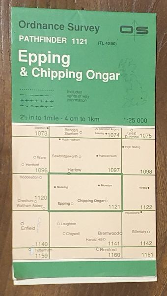 Epping & Chipping Ongar Pathfinder Map 1121 (TL 40/50)