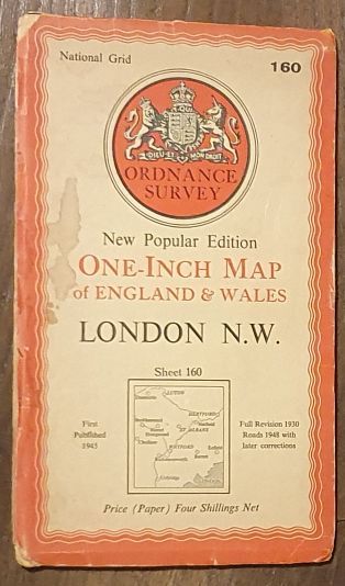 London N.W. Sheet 160. One-Inch Map of England & Wales, New Popular Edition [l:63360]