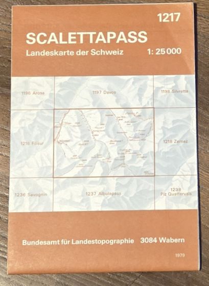 Scalettapass. Landeskarte der Schweiz 1:25000 Blatt 1217