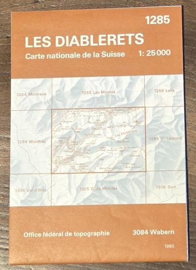 Les Diablerets. Carte nationale de la Suisse 1:25000 Feuille 1285