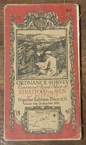 Stratford-upon-Avon and district. Sheet 82. Popular Edition One-Inch Map of England and Wales (1:63360) (cover title Contoured Road Map of Stratford.)