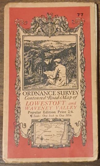 Lowestoft & Waveney Valley. Sheet 77. Popular Edition One-Inch Map of England and Wales (1:63360) (cover title Contoured Road Map of Stratford.)