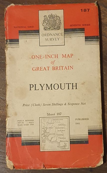 Plymouth. Sheet 187 One-inch Map of Great Britain. 1:63360 Seventh Series