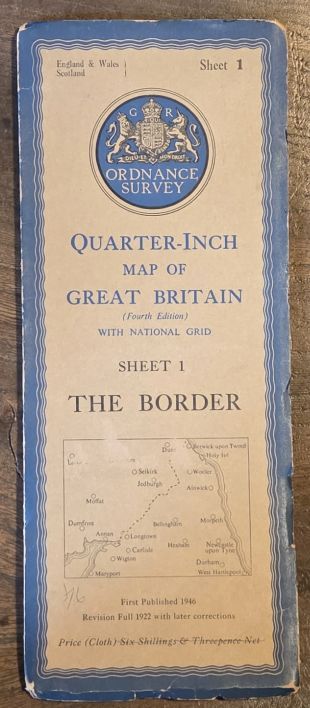 The Border. Quarter-inch Map of Great Britain Sheet 1, Fourth Edition (National Grid). 1:250,000