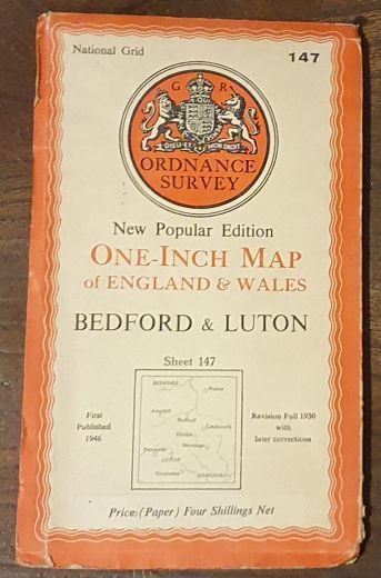 Bedford & Luton. Sheet 147. One-Inch Map of England & Wales, New Popular Edition [l:63360]