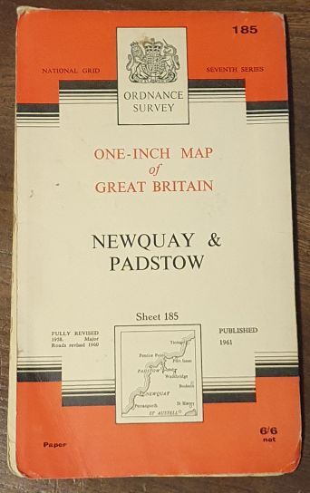 Newquay & Padstow. Sheet 185 One-inch Map of Great Britain. 1:63360 Seventh Series