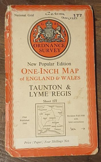 Taunton & Lyme Regis. Sheet 177. One-Inch Map of England & Wales, New Popular Edition [l:63360]