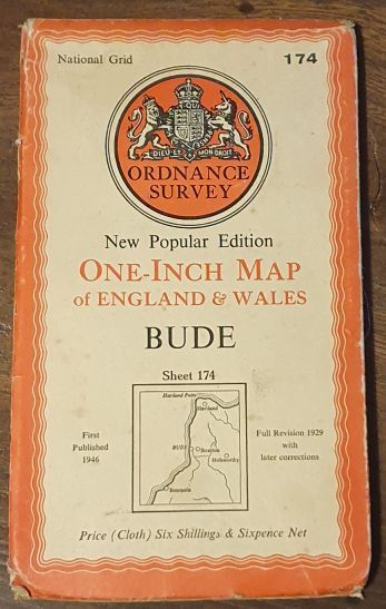 Bude. Sheet 174 One-Inch Map of England & Wales, New Popular Edition