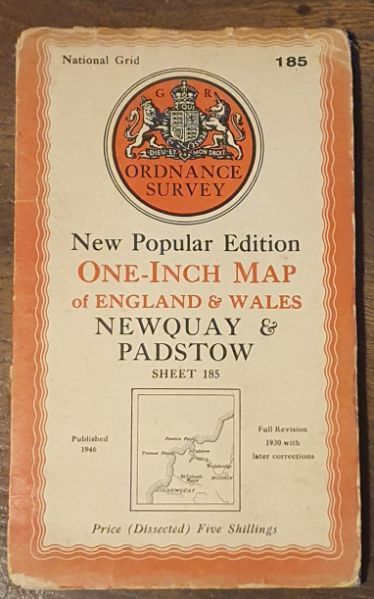 Newquay & Padstow. Sheet 185 One-inch Map of England & Wales New Popular Edition. 1:63360