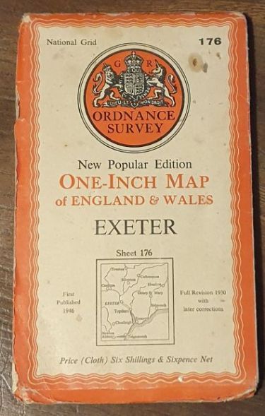 Exeter. Sheet 176 One-Inch Map of England & Wales, New Popular Edition