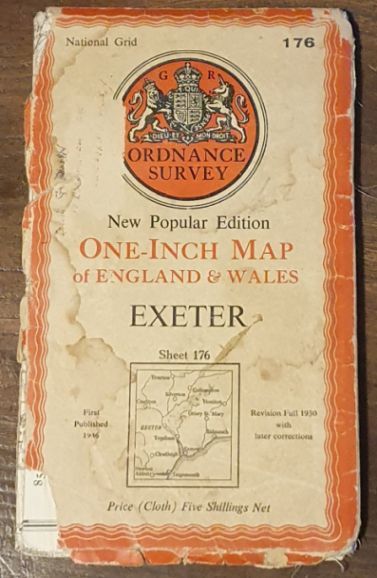 Exeter. Sheet 176 One-Inch Map of England & Wales, New Popular Edition