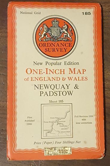 Newquay & Padstow. Sheet 185 One-inch Map of England & Wales New Popular Edition. 1:63360