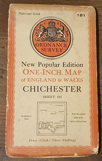 Chichester. Sheet 181 One-Inch Map of England & Wales, New Popular Edition