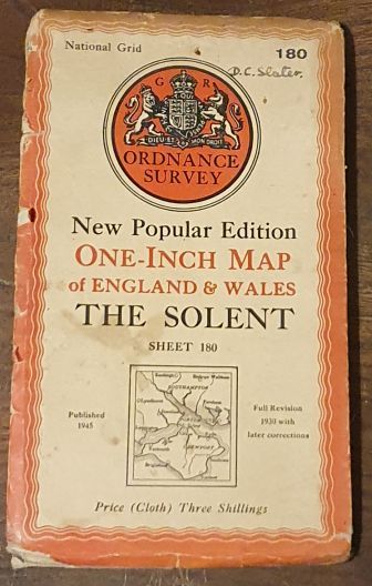 The Solent. Sheet 180 One-Inch Map of England & Wales, New Popular Edition