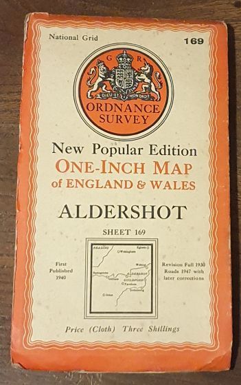 Aldershot. Sheet 169. One-Inch Map of England & Wales, New Popular Edition [l:63360] 1