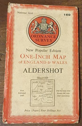 Aldershot. Sheet 169. One-Inch Map of England & Wales, New Popular Edition [l:63360] 1