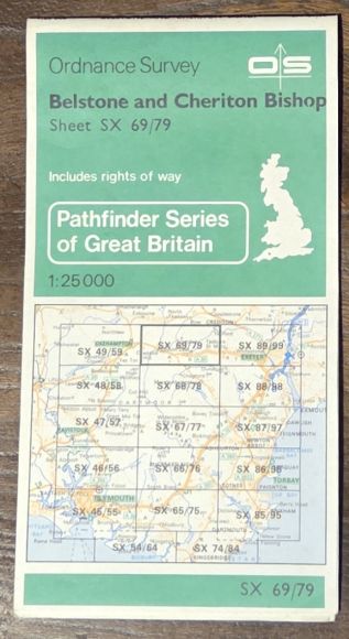 Belstone and Cheriton Bishop. 1:25000 Map Sheet SX 69/79 [Pathfinder 1313]