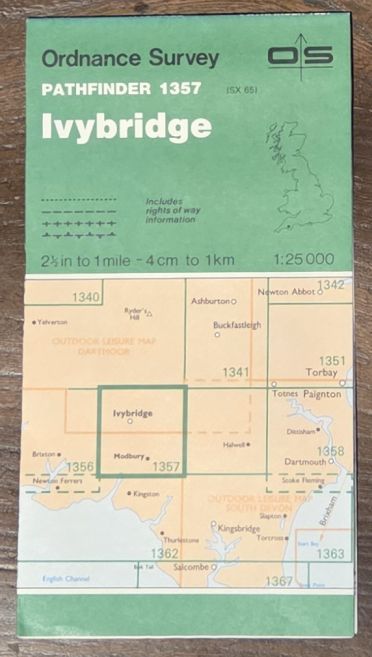 Ivybridge. 1:25000 Pathfinder Map 1357 (SX 65)