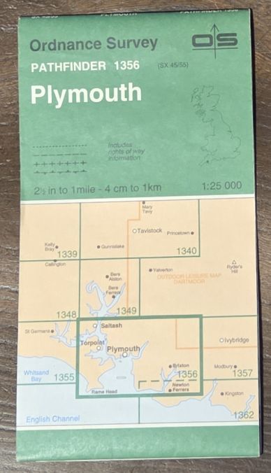 Plymouth. 1:25000 Pathfinder Map 1356 (SX 45/55)