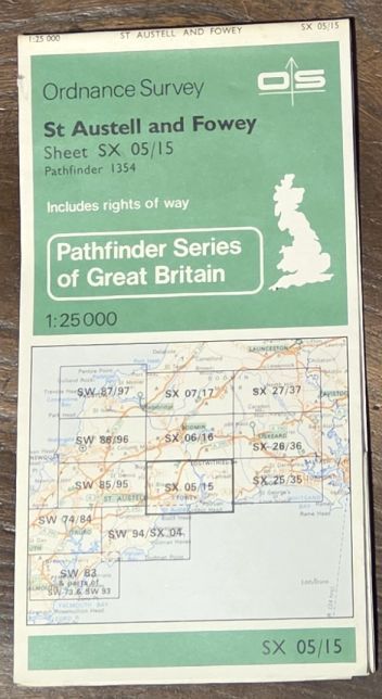 St Austell and Fowey. 1:25000 Pathfinder Map 1356 (SX 05/15)