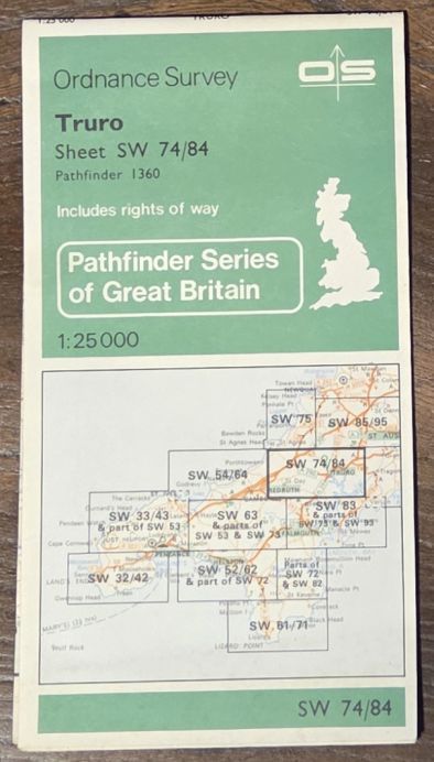 Truro. 1:25000 Map SW 74/84 (Pathinder 1360)