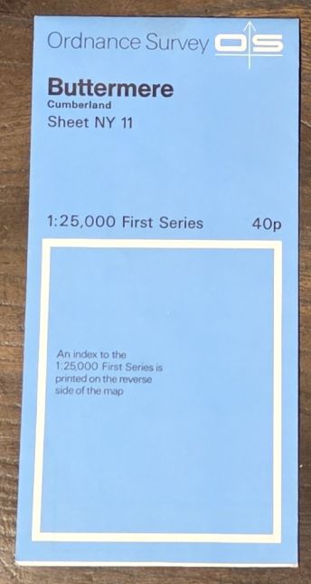 Buttermere, Cumberland. 1:25000 First Series Map Sheet NY 11