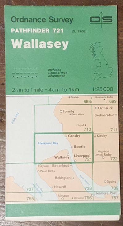 Wallasey. 1:25000 Map, Pathfinder 721 (SJ 29/39)