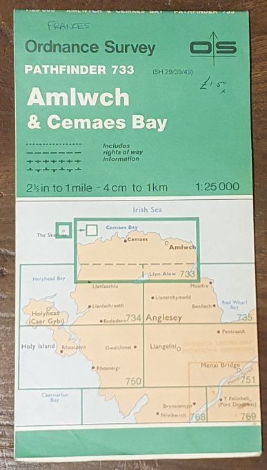 Amlwch & Cemaes Bay. 1:25000 Map, Pathfinder 733 (SH 29/39/49)